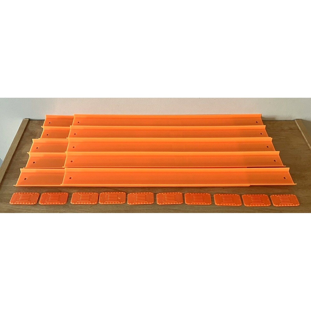 Lot of 10 Orange TRACK BUILDER 20" Pieces w/Orange Connectors - New